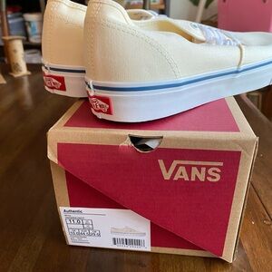 Vans Authentic Cream Canvas Shoes